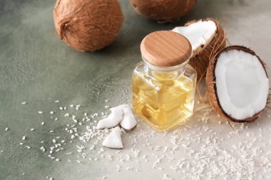 Hindistan cevizi yağı tablo ile kompozisyon