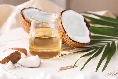 Hindistan cevizi yağı tablo ile kompozisyon