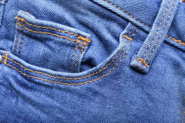 Snygga blå jeans, närbild View — Stockfoto