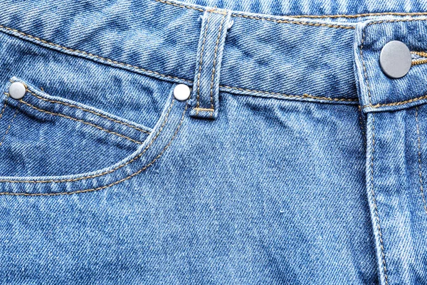 Calça jeans azul elegante, vista close-up — Fotografia de Stock