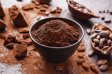 Masada kakao tozu ile kase