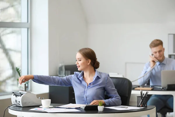 Female accountant working in office — Stock Photo, Image