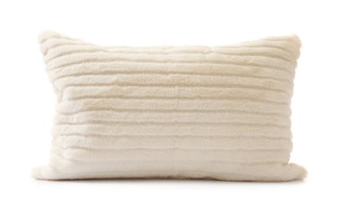 Beyaz arkaplanda yumuşak yastık