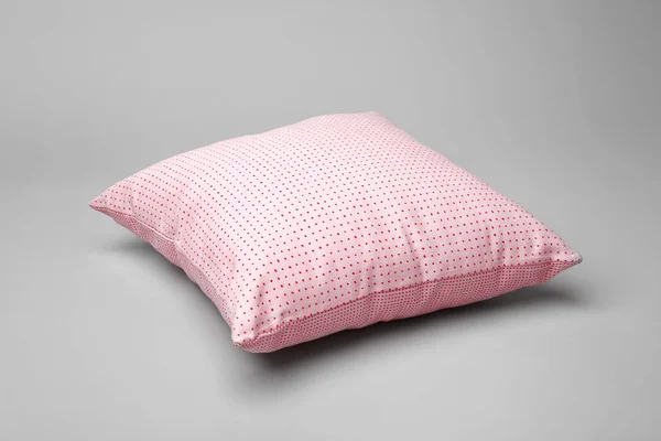 Stylish pillow on grey background — Stock Photo, Image