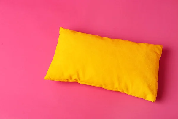 Stylish pillow on color background — Stock Photo, Image