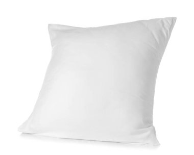 Beyaz arkaplanda yumuşak yastık