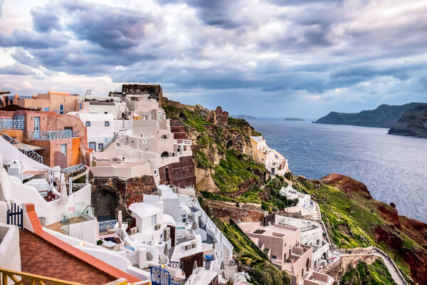 Beautiful view of city at sea resort