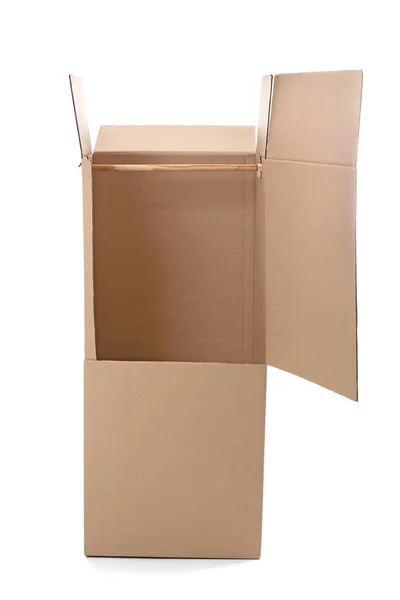 Порожня коробка шафи на білому тлі — стокове фото