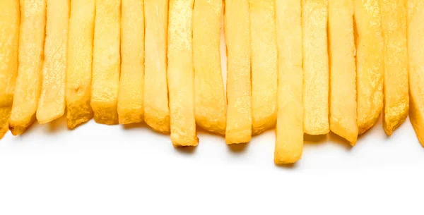 Вкусная картошка фри на белом фоне — стоковое фото