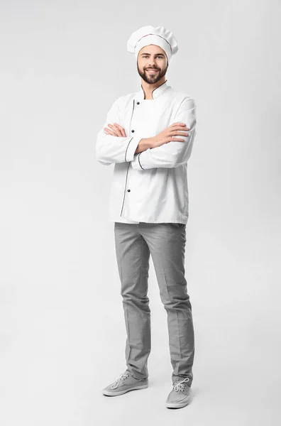 Handsome male chef on white background — Stock Photo, Image