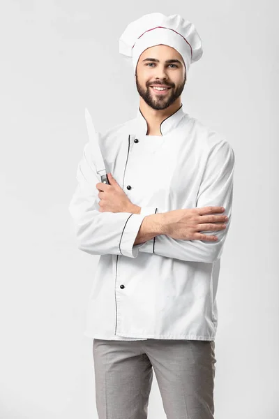 Handsome male chef on white background — Stock Photo, Image