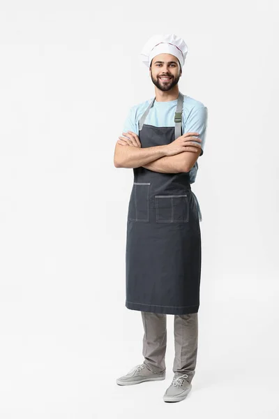 Handsome male chef on white background — Stock Photo, Image