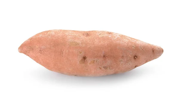 Verse zoete aardappel op witte achtergrond — Stockfoto