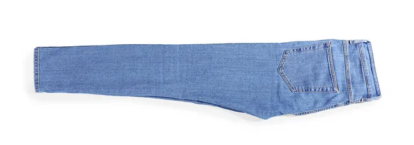 Lecker Jeans-Hosen auf weißem Hintergrund — Stockfoto