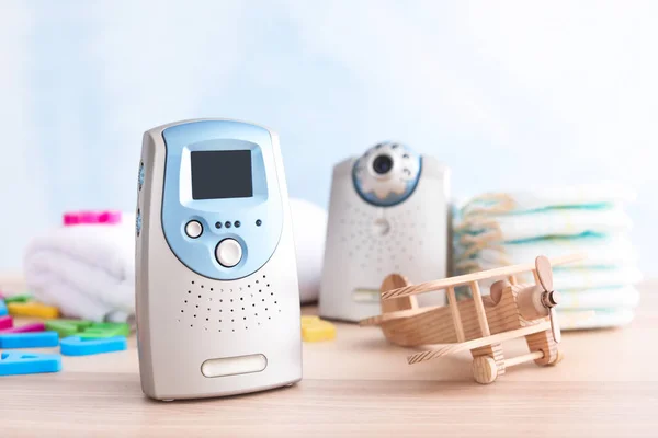 Modern baby monitor on table — Stock Photo, Image