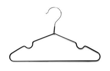 Beyaz arka planda elbise askısı