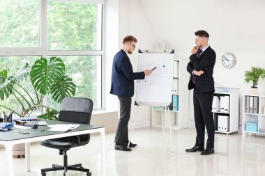 Ofiste projeyi tartışan iş ortakları