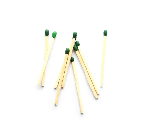 Many matches on white background — Stock Photo, Image