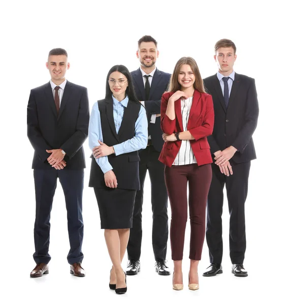 Team of business people on white background — Stock Photo, Image