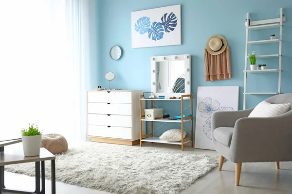 Interior of modern makeup room — Stock Photo, Image