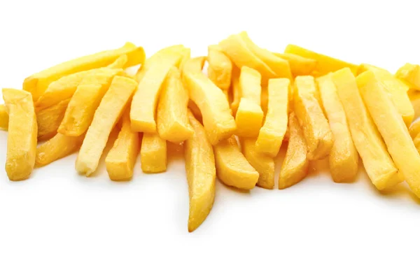 Вкусная картошка фри на белом фоне — стоковое фото