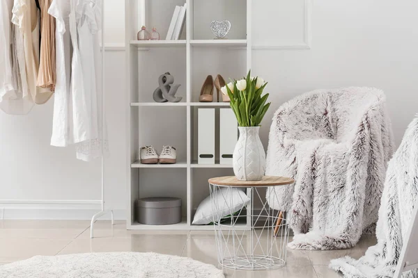 Stylish interior of dressing room — Stock Photo, Image