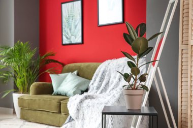 Modern konforlu odanın içi