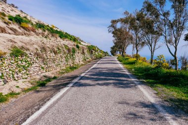 Tesiste asfalt yol görünümü