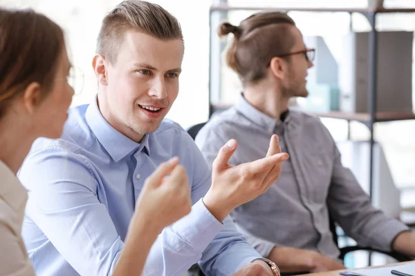 Group of young people at business meeting in office — Stock Photo, Image