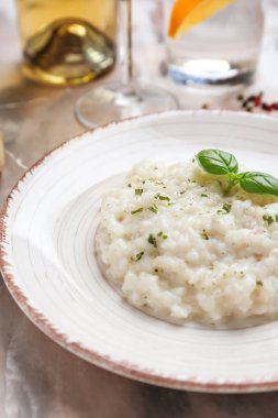 Masada lezzetli risotto ile Tabak, closeup