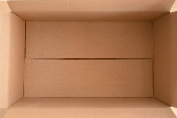 stock image Open empty box, closeup view