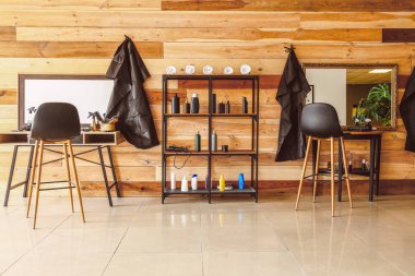 Modern kuaför salonunun iç