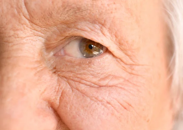 Face of elderly woman, closeup — Stock Photo, Image