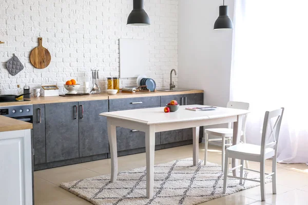 Stylish interior of modern kitchen — Stock Photo, Image