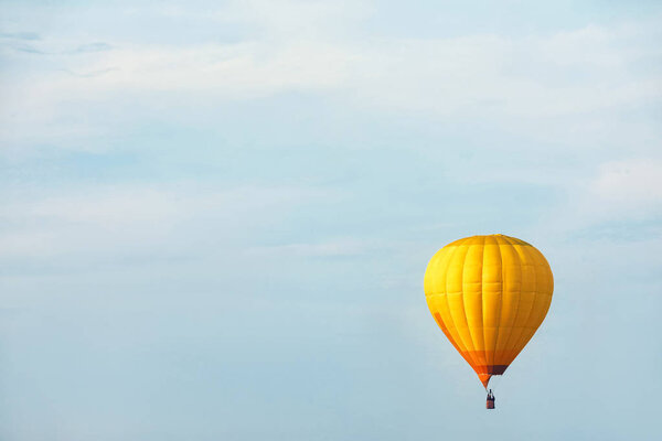 View of hot air balloon in blue sky