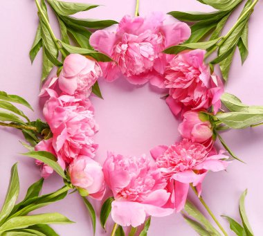 Çerçeve renkli arka plan üzerinde güzel şakayık yapılmış