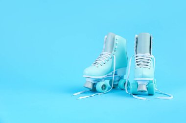 Renk arka planda Vintage paten