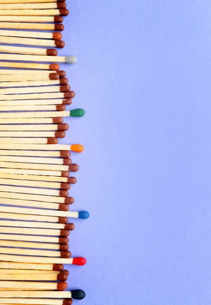 Many matches on color background — Stock Photo, Image