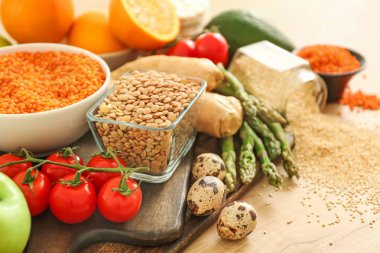 Masada farklı sağlıklı gıda