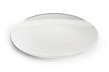 Beyaz arka planda temiz plaka