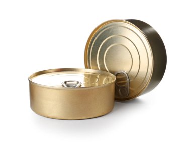 Renkli arka planda gıda ile tin canları