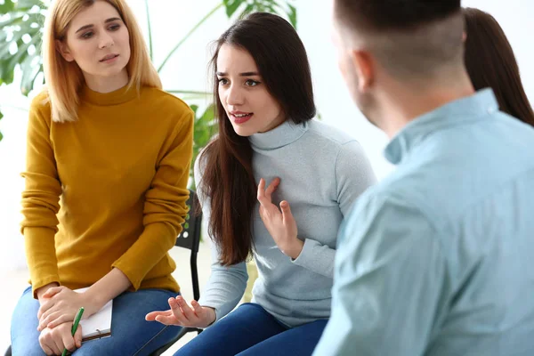 People at group therapy session — Stock Photo, Image
