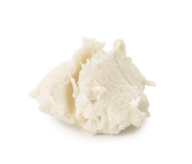 Beyaz arkaplanda Shea yağı