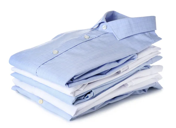 Montón de ropa limpia sobre fondo blanco — Foto de Stock