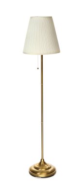 Beyaz arkaplanda şık bir lamba