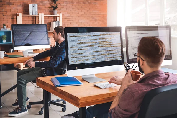 Team of programmers working in office — Stock Photo, Image