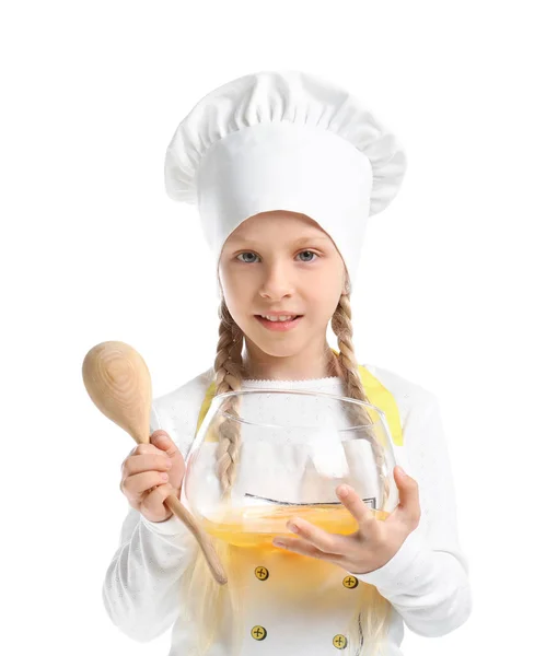 Cute little chef on white background — Stock Photo, Image