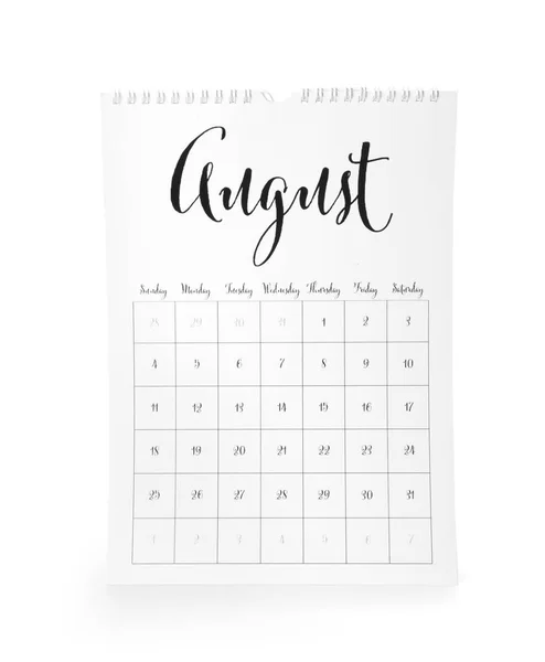 Flip calendar on white background — Stock Photo, Image