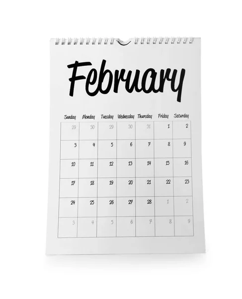 Flip calendar on white background — Stock Photo, Image