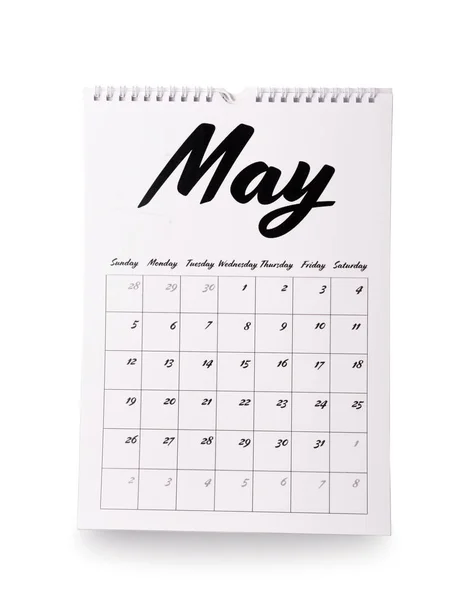 Flip calendar on white background — Stock Photo, Image